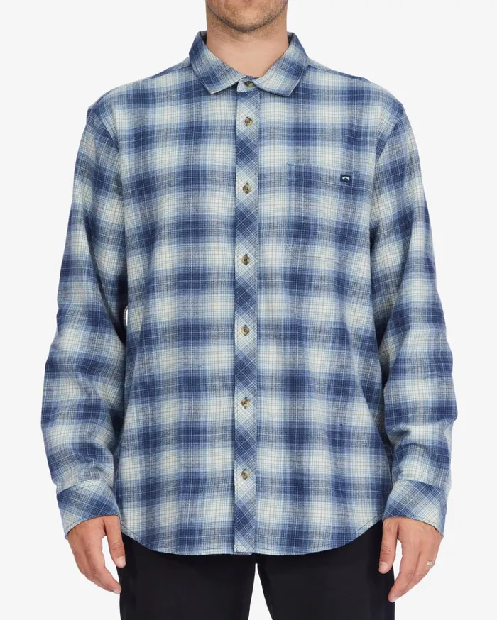 Billabong Coastline Flannel Shirt Dusty Blue Men Shirts