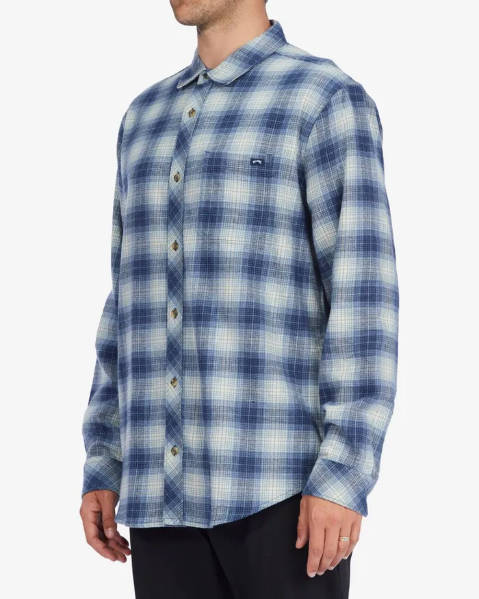 Billabong Coastline Flannel Shirt Dusty Blue Men Shirts Billabong Coastline Flannel Shirt Dusty Blue Men Shirts