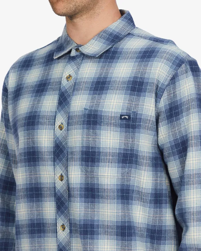 Billabong Coastline Flannel Shirt Dusty Blue Men Shirts Billabong Coastline Flannel Shirt Dusty Blue Men Shirts