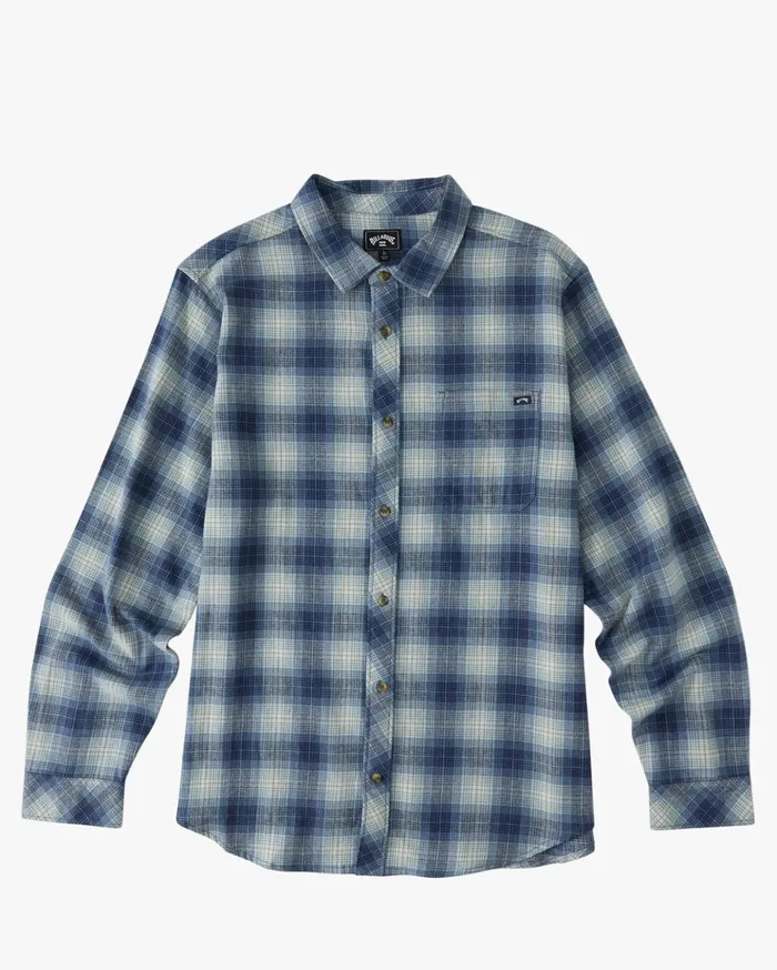 Billabong Coastline Flannel Shirt Dusty Blue Men Shirts Billabong Coastline Flannel Shirt Dusty Blue Men Shirts