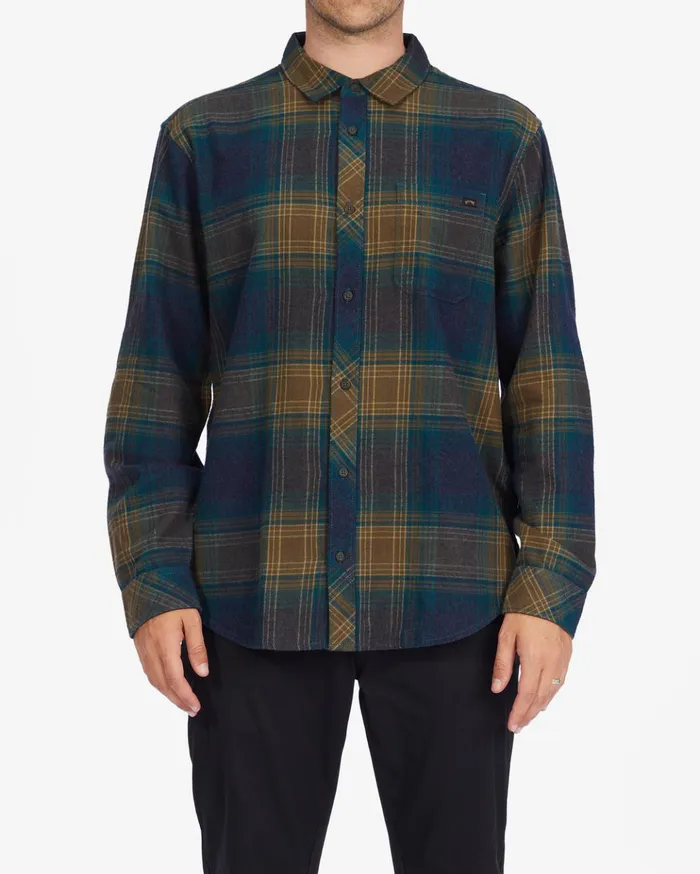 Billabong Coastline Flannel Shirt Real Teal Men Shirts