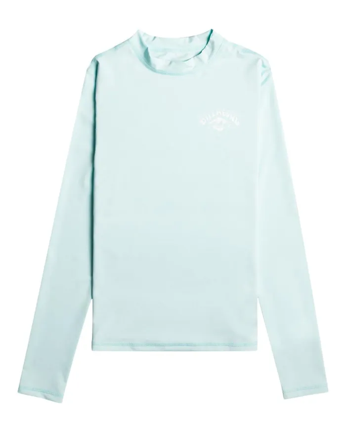 Billabong Core Long Sleeve UPF 50 Rashguard Pure Aqua Women Rashguards and Bodysuits Billabong Core Long Sleeve UPF 50 Rashguard Pure Aqua Women Rashguards and Bodysuits