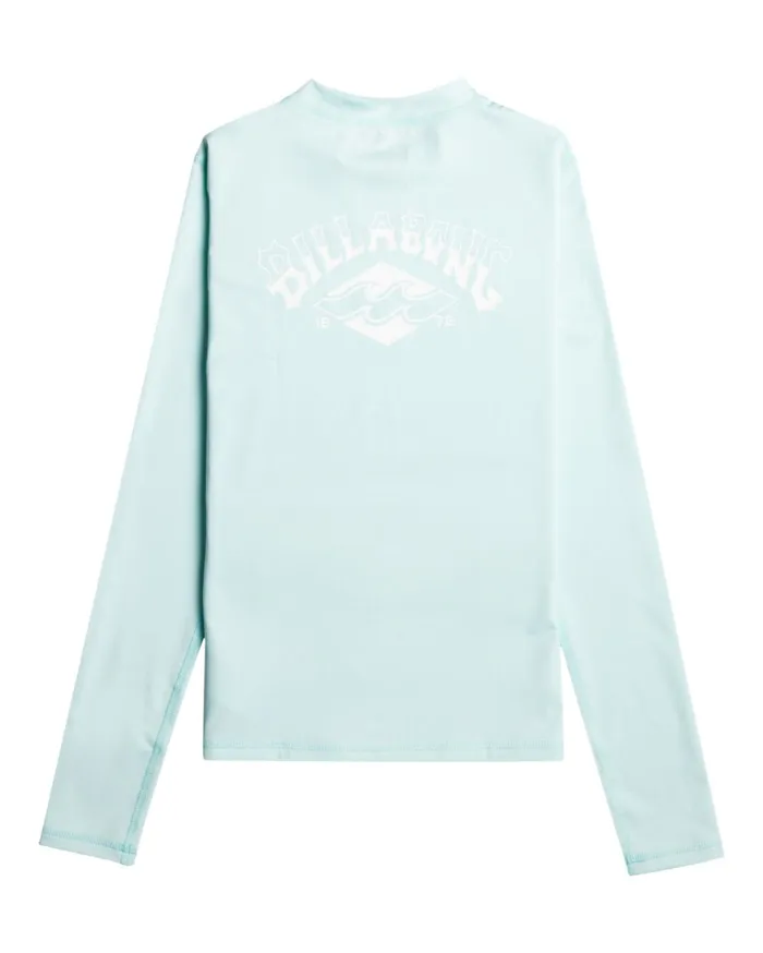 Billabong Core Long Sleeve UPF 50 Rashguard Pure Aqua Women Rashguards and Bodysuits Billabong Core Long Sleeve UPF 50 Rashguard Pure Aqua Women Rashguards and Bodysuits