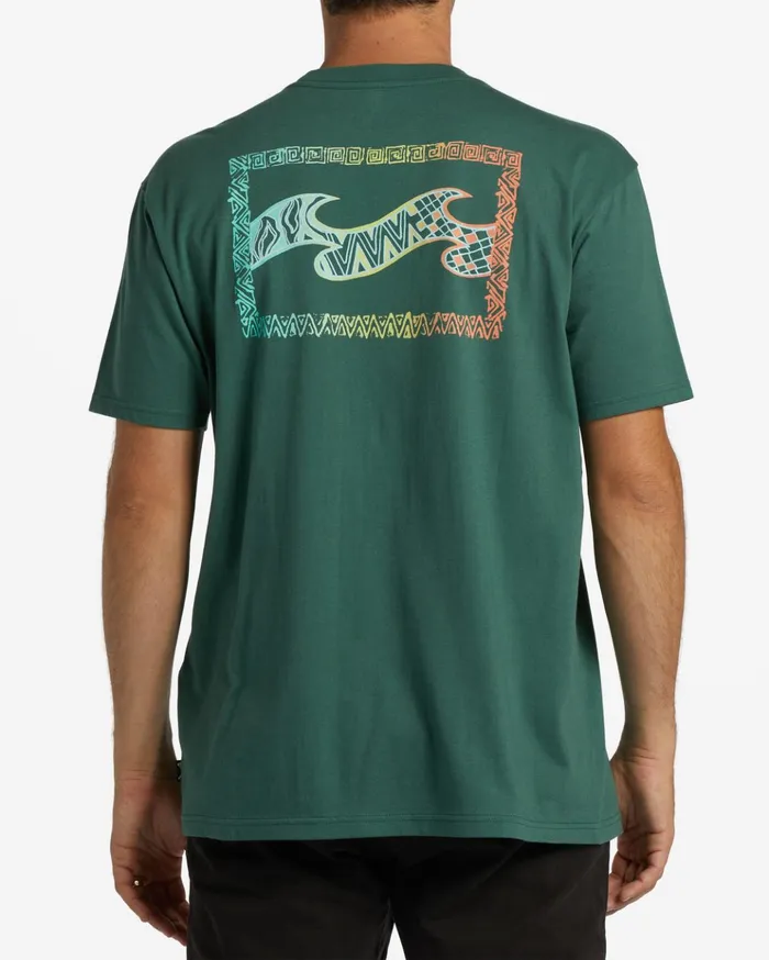 Billabong Crayon Wave TShirt Cypress Men TShirts Billabong Crayon Wave TShirt Cypress Men TShirts