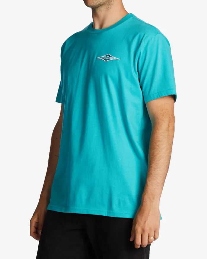 Billabong Crayon Wave TShirt Dark Mint Men TShirts Billabong Crayon Wave TShirt Dark Mint Men TShirts