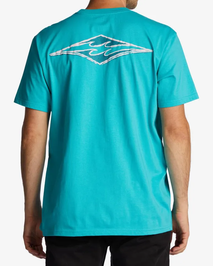 Billabong Crayon Wave TShirt Dark Mint Men TShirts Billabong Crayon Wave TShirt Dark Mint Men TShirts