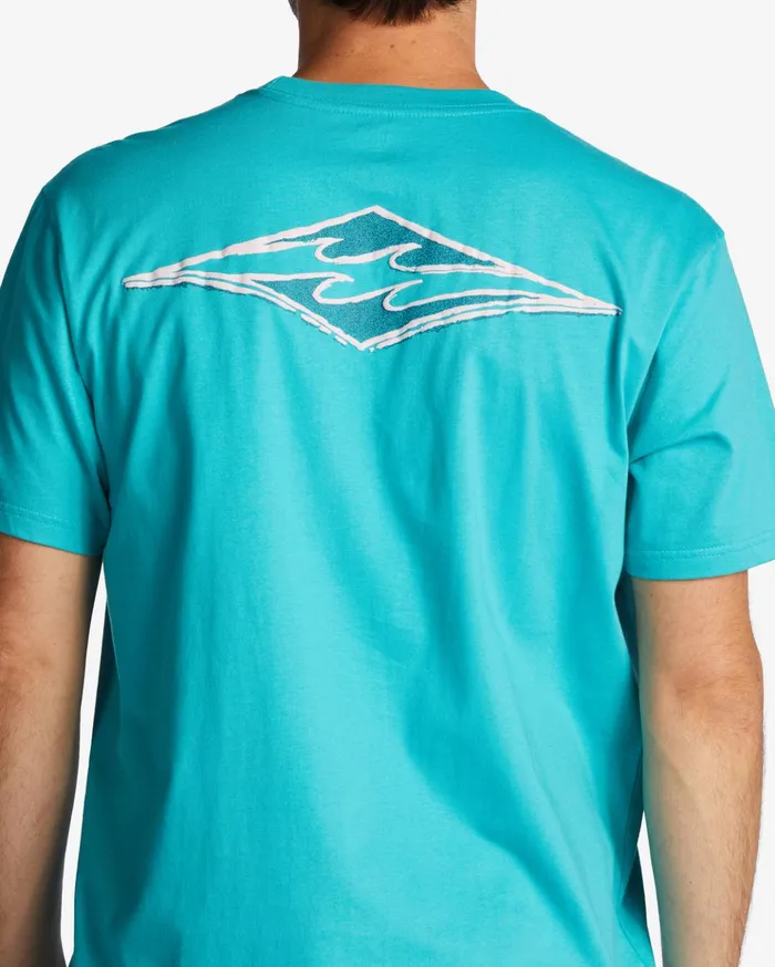 Billabong Crayon Wave TShirt Dark Mint Men TShirts Billabong Crayon Wave TShirt Dark Mint Men TShirts