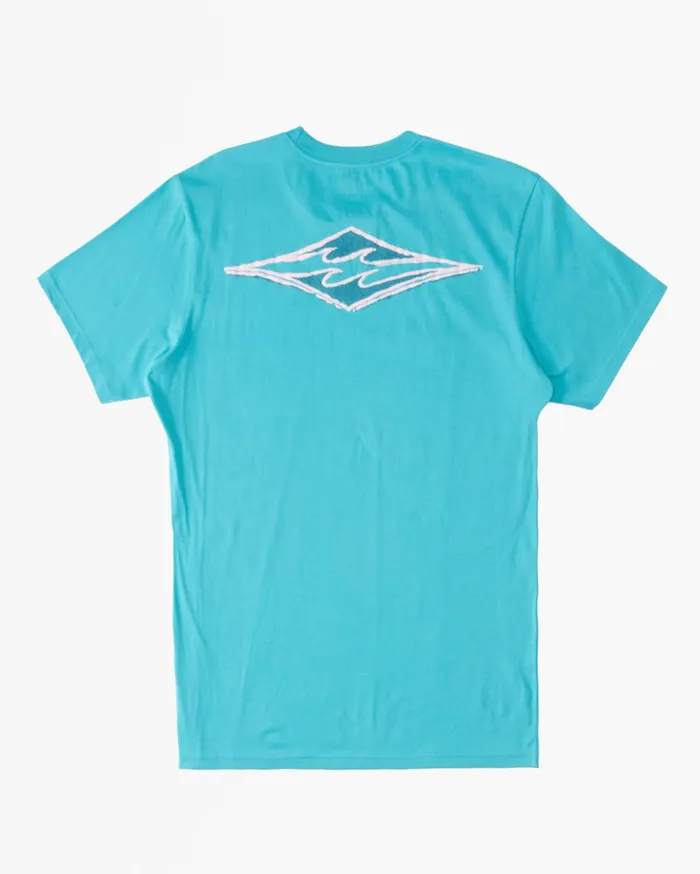 Billabong Crayon Wave TShirt Dark Mint Men TShirts Billabong Crayon Wave TShirt Dark Mint Men TShirts