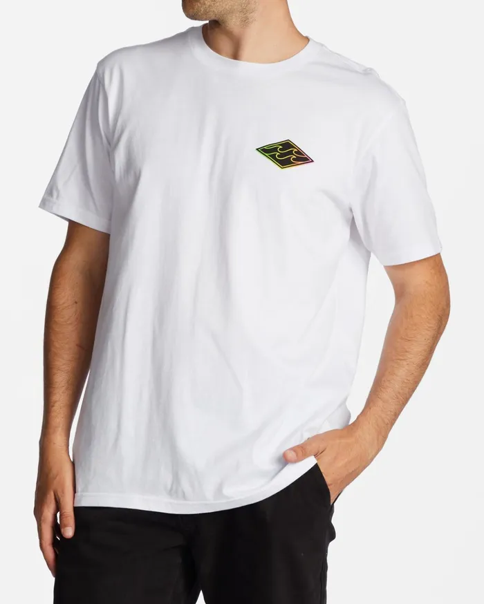 Billabong Crayon Wave TShirt White Men TShirts