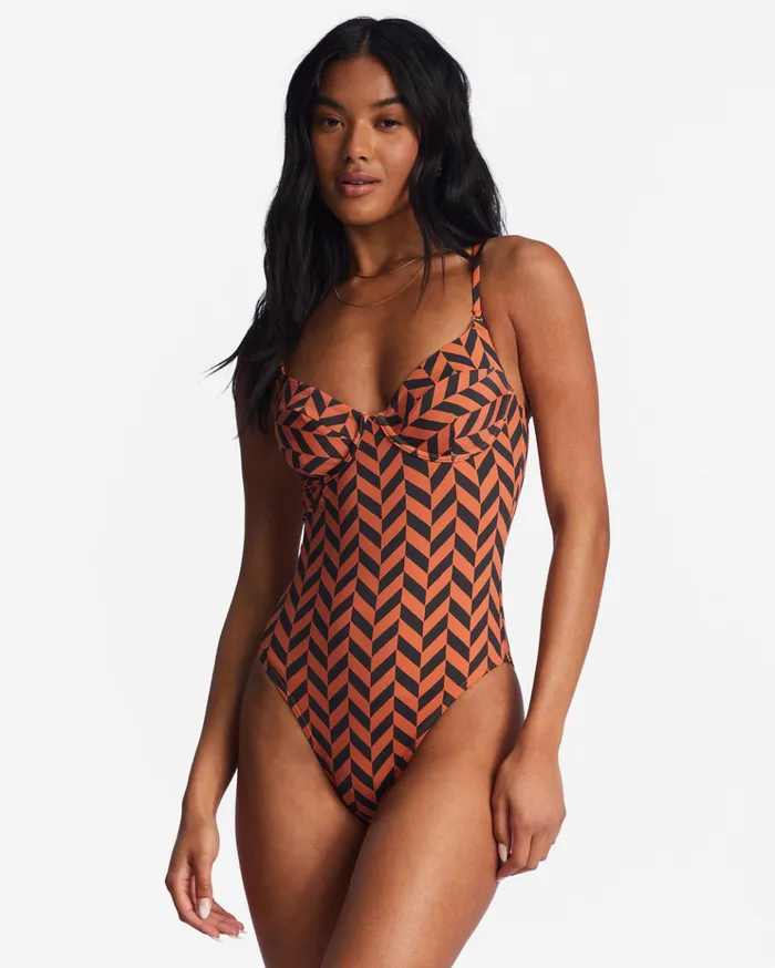 Billabong Cross Step OnePiece Swimsuit Brick Women One Pieces Billabong Cross Step OnePiece Swimsuit Brick Women One Pieces