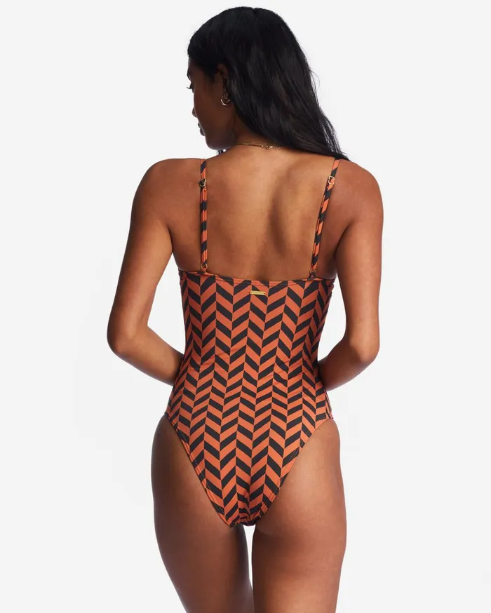Billabong Cross Step OnePiece Swimsuit Brick Women One Pieces Billabong Cross Step OnePiece Swimsuit Brick Women One Pieces