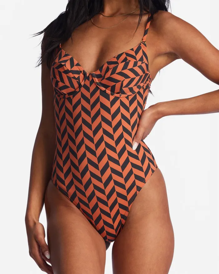 Billabong Cross Step OnePiece Swimsuit Brick Women One Pieces Billabong Cross Step OnePiece Swimsuit Brick Women One Pieces