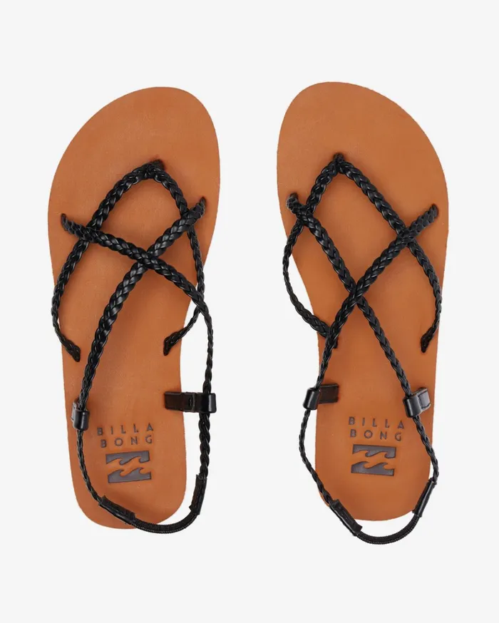 Billabong Crossing By Braided Sandals Off Black Women Shoes