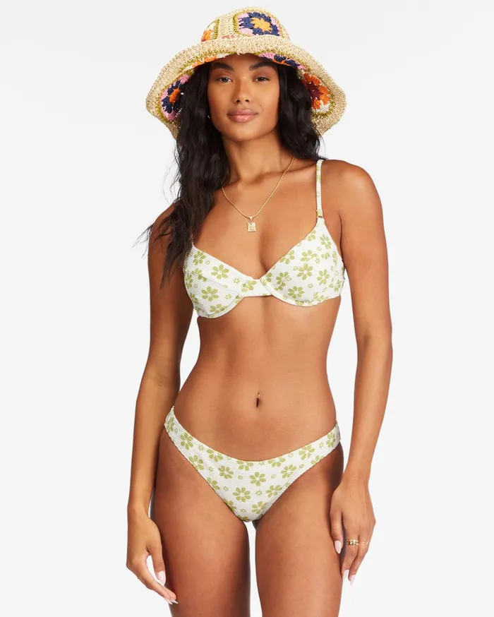 Billabong Daisy Chain Tropic Bikini Bottoms Salt Crystal Women Bikini Bottoms Billabong Daisy Chain Tropic Bikini Bottoms Salt Crystal Women Bikini Bottoms