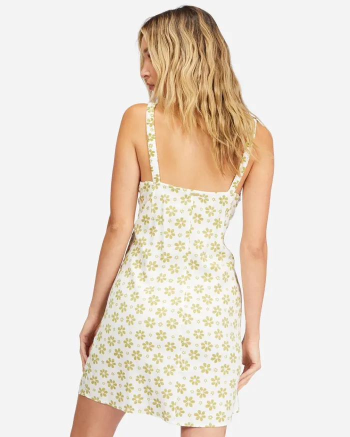 Billabong Daisy Craze Mini Dress Salt Crystal Women Dresses Billabong Daisy Craze Mini Dress Salt Crystal Women Dresses