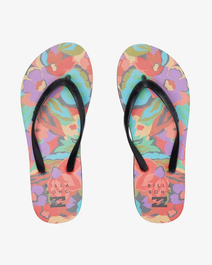 Billabong Dama Rubber Flip Flop Sandals Bright Orchid Women Shoes