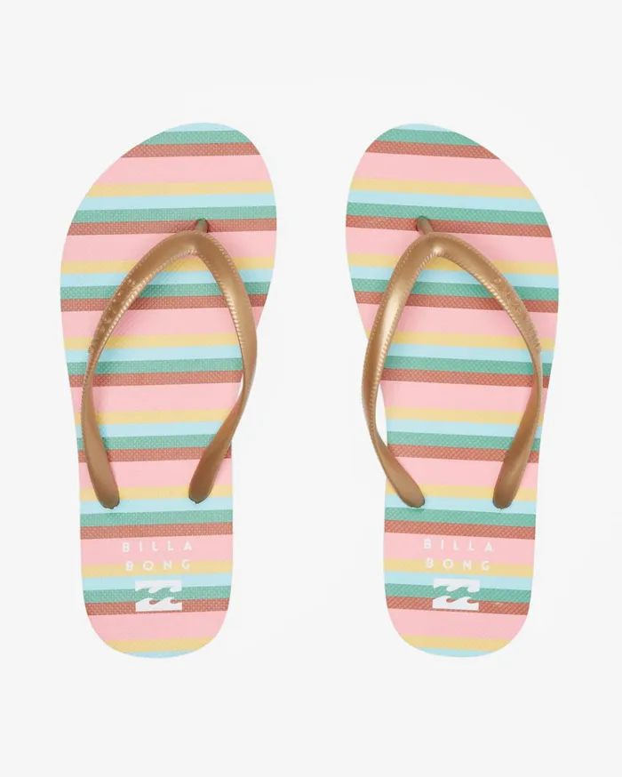Billabong Dama Rubber Flip Flop Sandals Coral Crush Women Shoes