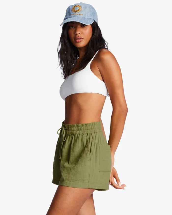 Billabong Day Tripper Elastic Shorts Avocado Women Essentials Billabong Day Tripper Elastic Shorts Avocado Women Essentials
