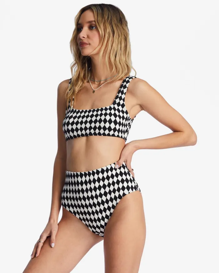 Billabong Diamond Daze High Retro Bikini Bottoms Black Pebble Women Bikinis Billabong Diamond Daze High Retro Bikini Bottoms Black Pebble Women Bikinis