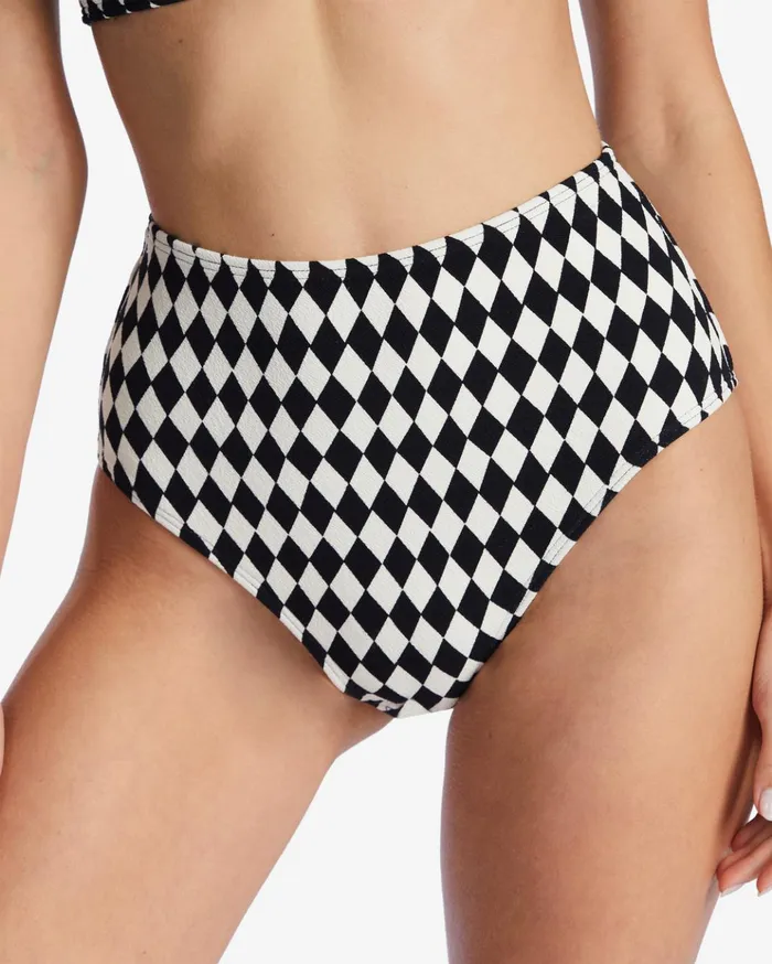 Billabong Diamond Daze High Retro Bikini Bottoms Black Pebble Women Bikinis Billabong Diamond Daze High Retro Bikini Bottoms Black Pebble Women Bikinis