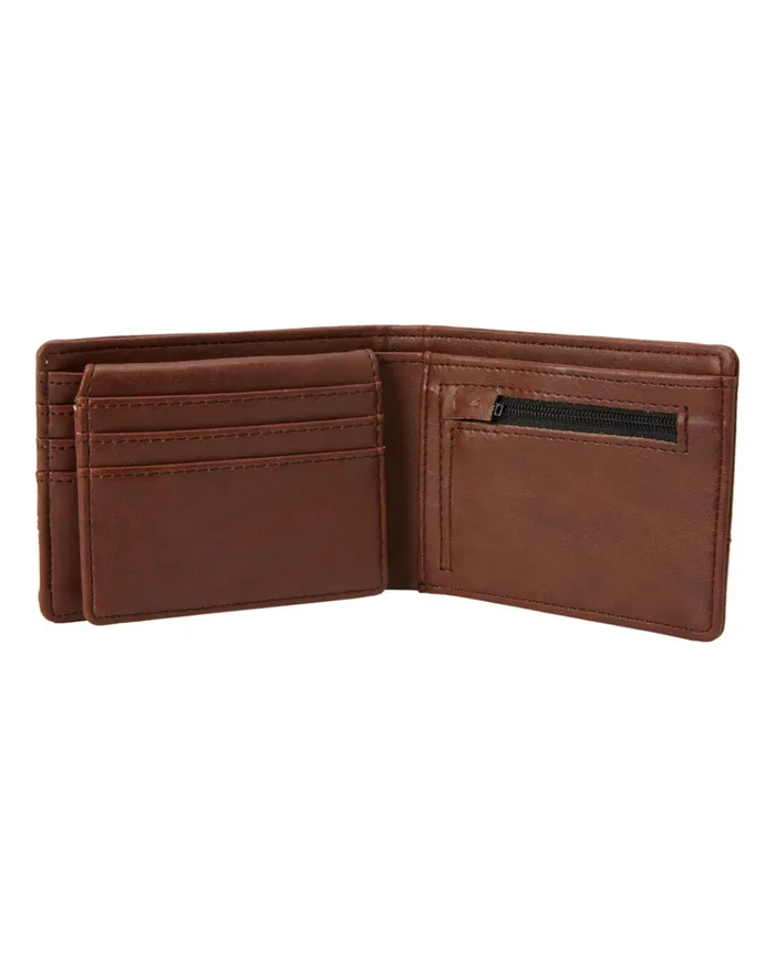Billabong Dimension Faux Leather BiFold Wallet Java Grain Men Wallets Billabong Dimension Faux Leather BiFold Wallet Java Grain Men Wallets