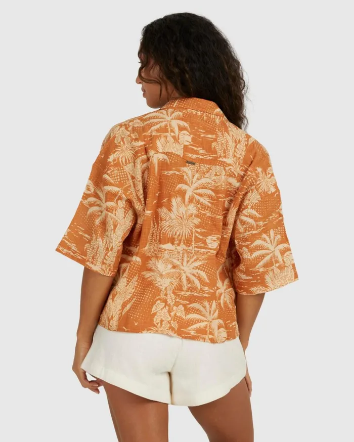 Billabong Dream Days Short Sleeve Shirt Mustard Women Tops Billabong Dream Days Short Sleeve Shirt Mustard Women Tops