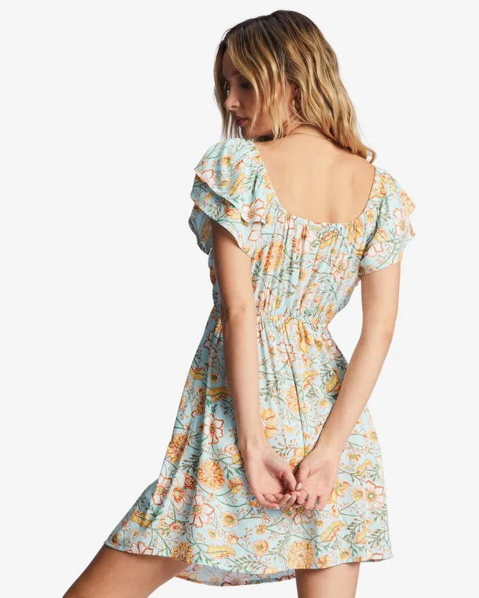 Billabong Enchant Me Mini Dress Pure Aqua Women Dresses Billabong Enchant Me Mini Dress Pure Aqua Women Dresses