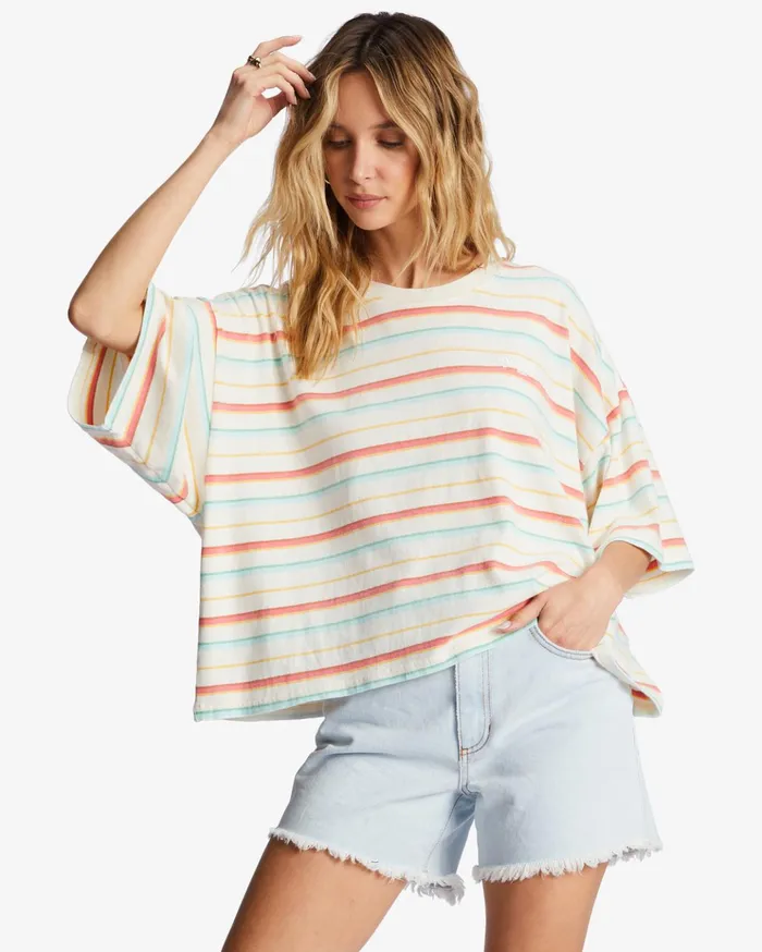 Billabong Feeling Free Boxy TShirt Salt Crystal Women Essentials