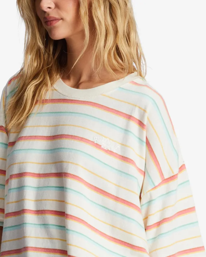 Billabong Feeling Free Boxy TShirt Salt Crystal Women Essentials Billabong Feeling Free Boxy TShirt Salt Crystal Women Essentials