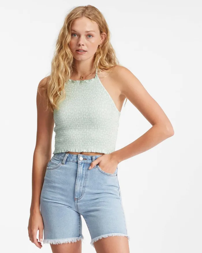 Billabong Feels Like Summer Tank Top Mint To Be Women Tops