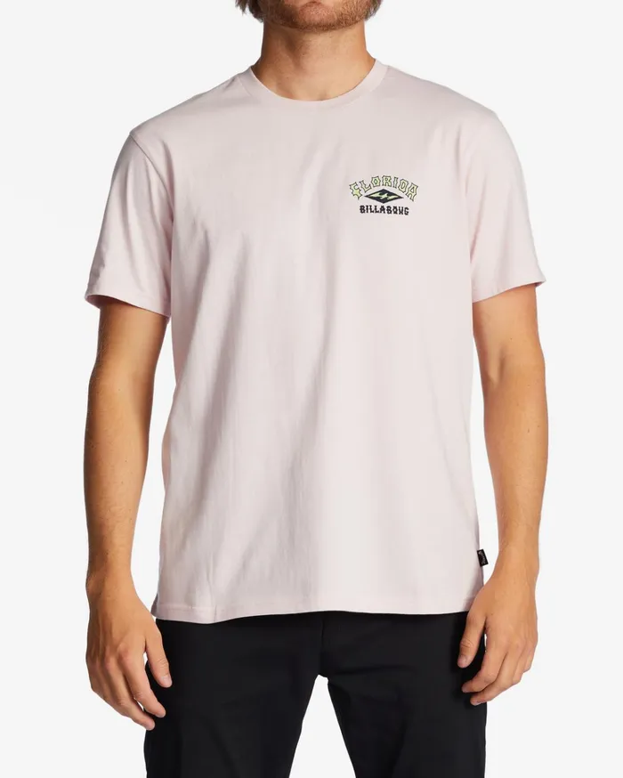 Billabong Florida Arch TShirt Pink Haze Men TShirts