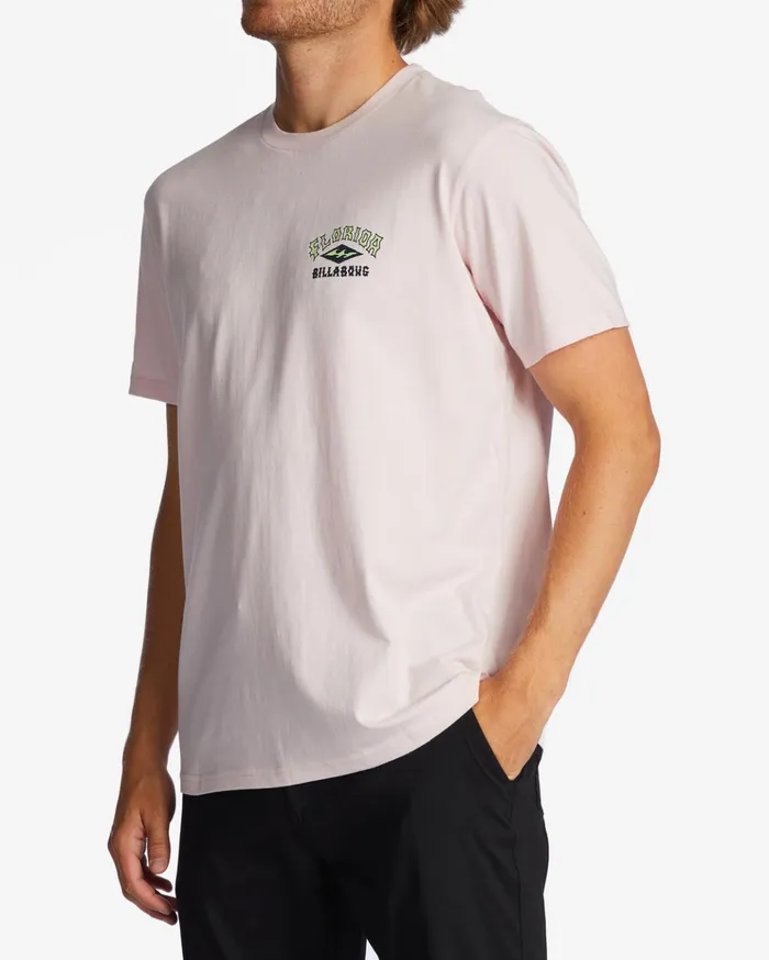 Billabong Florida Arch TShirt Pink Haze Men TShirts Billabong Florida Arch TShirt Pink Haze Men TShirts