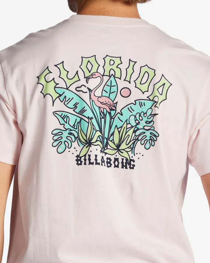 Billabong Florida Arch TShirt Pink Haze Men TShirts Billabong Florida Arch TShirt Pink Haze Men TShirts