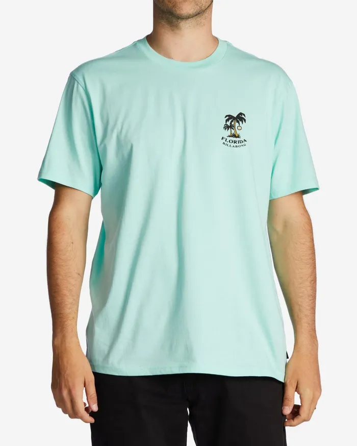 Billabong Florida Dos Palms TShirt Cool Mint Men TShirts