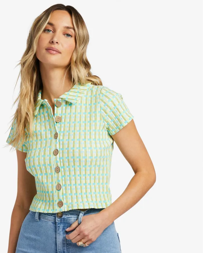 Billabong Forever Friend Rib Knit Top Ocean Eyes Women Tops Billabong Forever Friend Rib Knit Top Ocean Eyes Women Tops