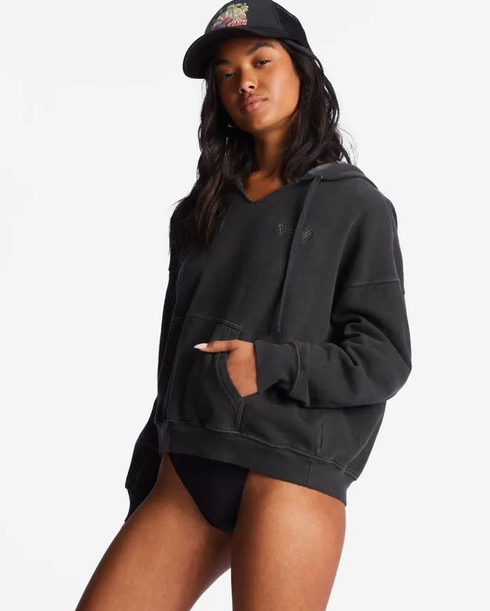 Billabong Forever Saturday Hoodie Black Sands Women Essentials Billabong Forever Saturday Hoodie Black Sands Women Essentials