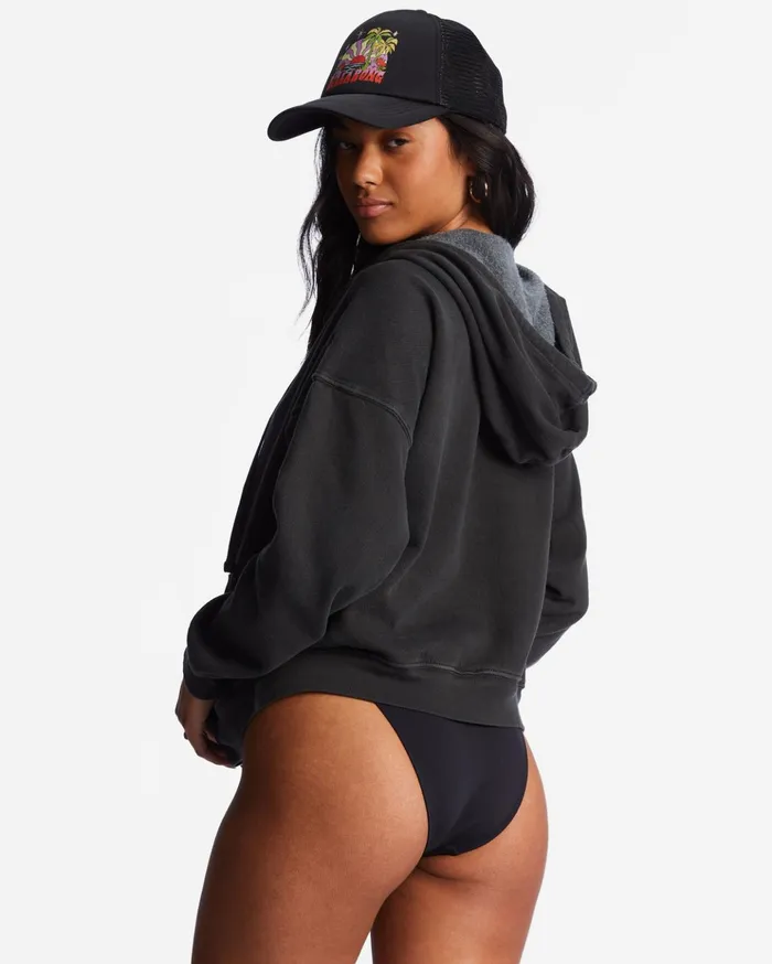 Billabong Forever Saturday Hoodie Black Sands Women Essentials Billabong Forever Saturday Hoodie Black Sands Women Essentials