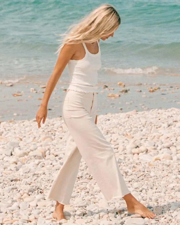 Billabong Free Fall HighWaist Pants Antique White Women Pants