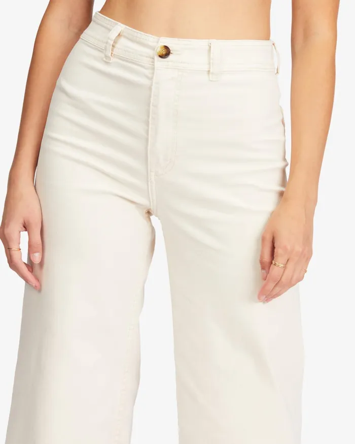 Billabong Free Fall HighWaist Pants Antique White Women Pants Billabong Free Fall HighWaist Pants Antique White Women Pants