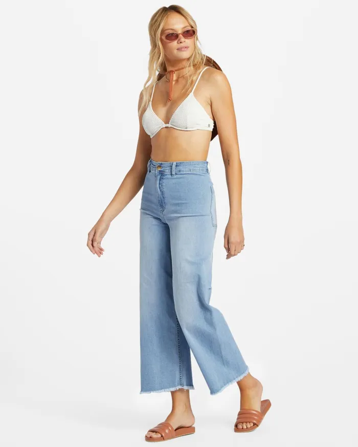 Billabong Free Fall Indigo WideLeg Jeans Surf Spray Women Denim Billabong Free Fall Indigo WideLeg Jeans Surf Spray Women Denim