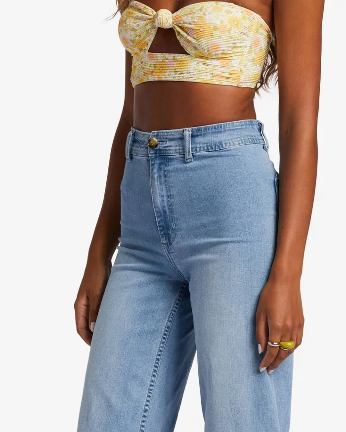 Billabong Free Fall Indigo WideLeg Jeans Surf Spray Women Denim Billabong Free Fall Indigo WideLeg Jeans Surf Spray Women Denim