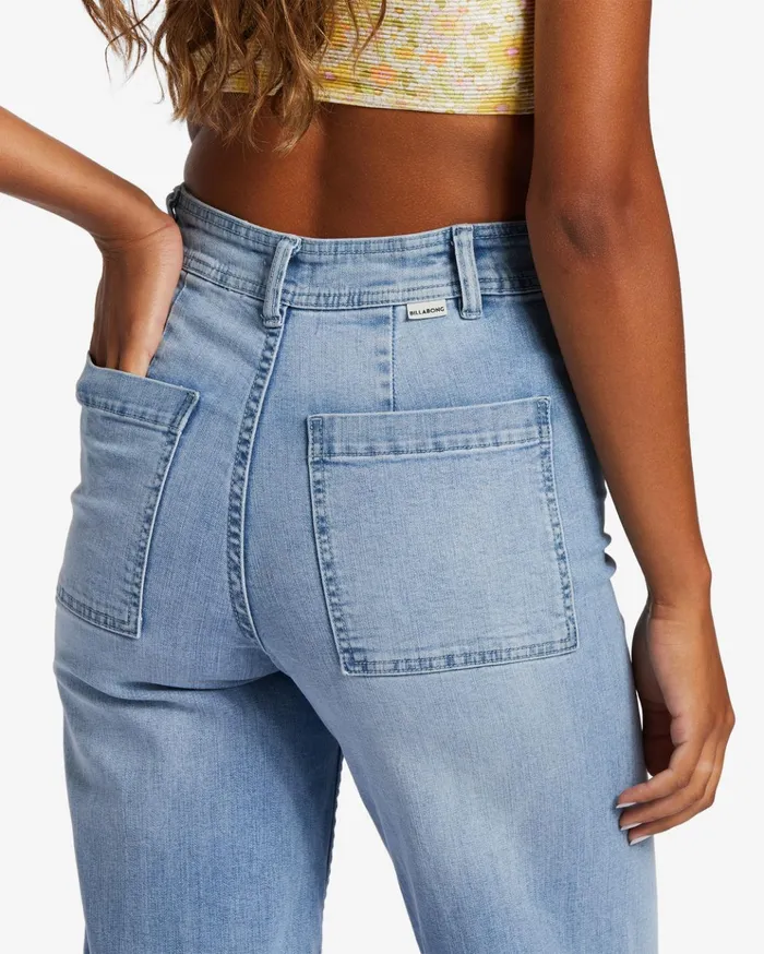 Billabong Free Fall Indigo WideLeg Jeans Surf Spray Women Denim Billabong Free Fall Indigo WideLeg Jeans Surf Spray Women Denim