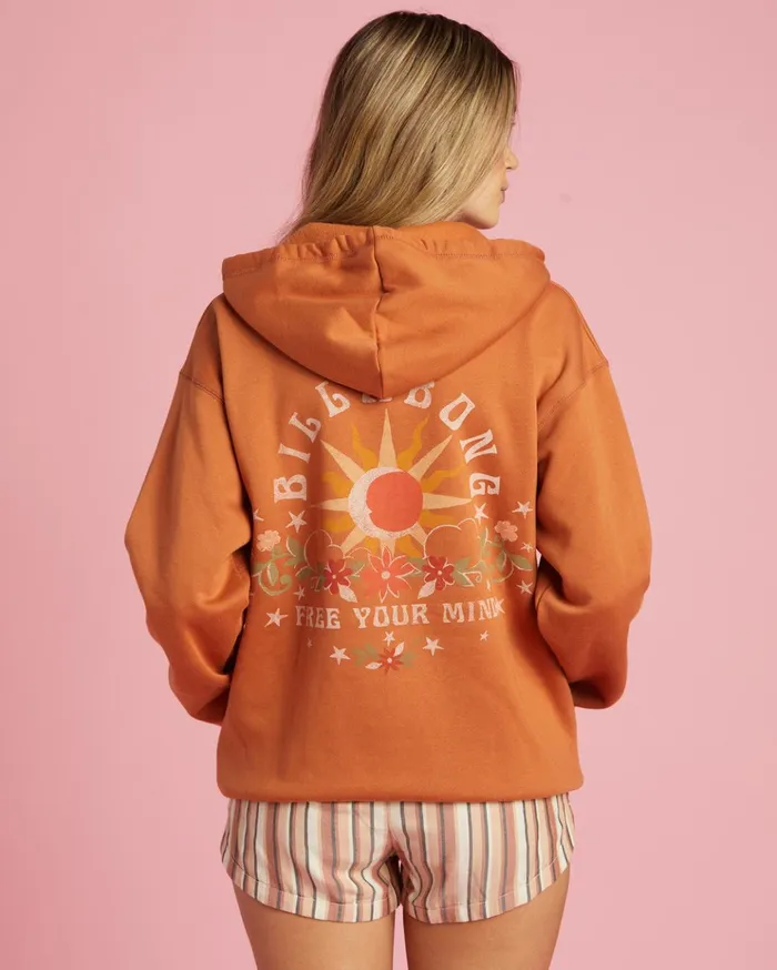Billabong Free Mind Pullover Hoodie Adobe Women Hoodies and Fleece