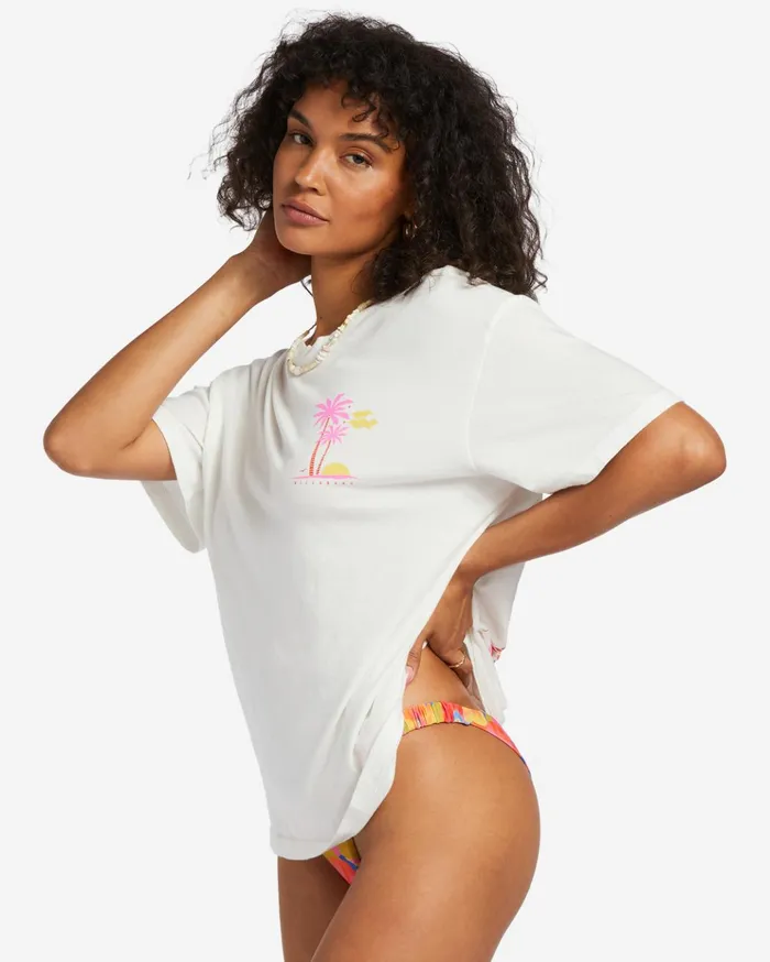 Billabong Fun In The Sun Oversized TShirt Salt Crystal Women Graphic Tees and Tanks Billabong Fun In The Sun Oversized TShirt Salt Crystal Women Graphic Tees and Tanks
