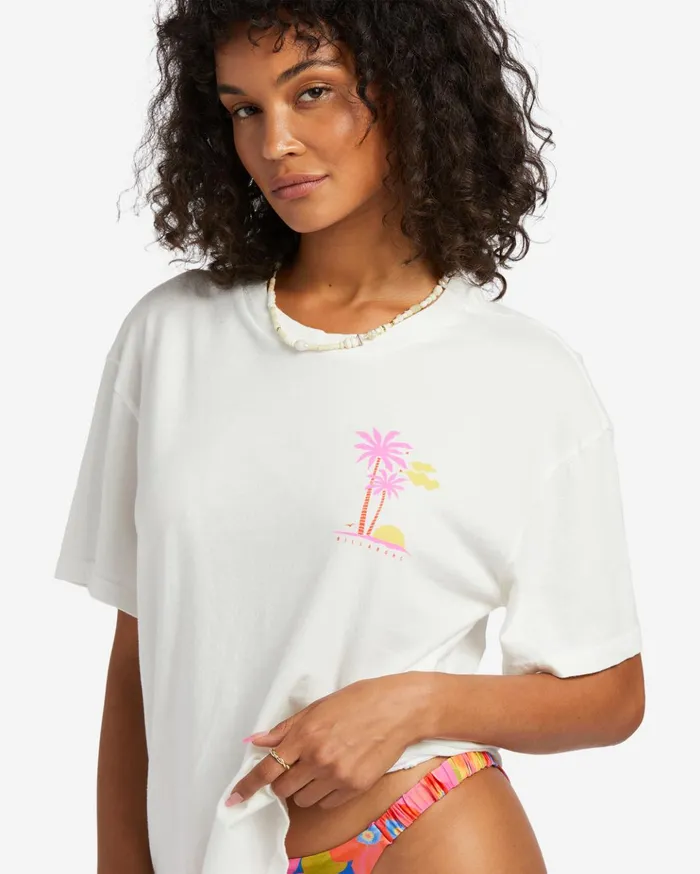 Billabong Fun In The Sun Oversized TShirt Salt Crystal Women Graphic Tees and Tanks Billabong Fun In The Sun Oversized TShirt Salt Crystal Women Graphic Tees and Tanks