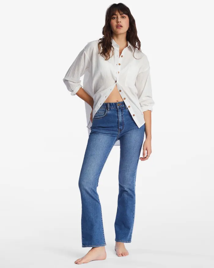 Billabong Get It Straight Fit Jeans True Blue Women Pants