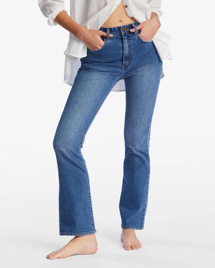 Billabong Get It Straight Fit Jeans True Blue Women Pants Billabong Get It Straight Fit Jeans True Blue Women Pants
