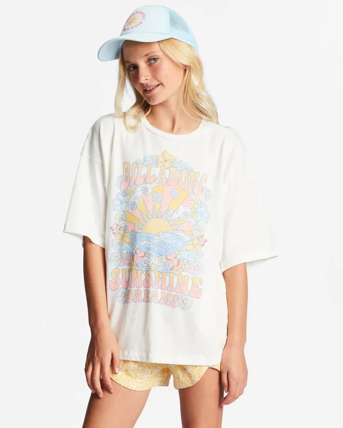 Billabong Girl039s 416 Sunshine Dreams Oversized TShirt Salt Crystal Kids Girls039 Tops and Tees Billabong Girl039s 416 Sunshine Dreams Oversized TShirt Salt Crystal Kids Girls039 Tops and Tees