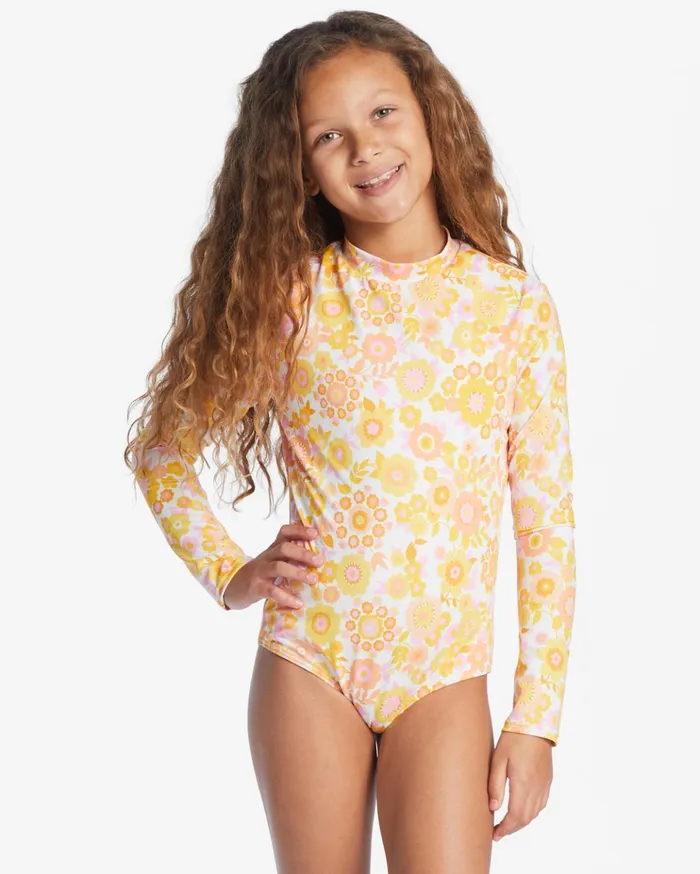 Billabong Girl039s Wildflower Long Sleeve OnePiece UPF 50 Rashguard Multi Kids Girls039 Swimwear Billabong Girl039s Wildflower Long Sleeve OnePiece UPF 50 Rashguard Multi Kids Girls039 Swimwear