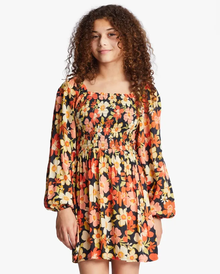 Billabong Girls039 Fall Is Here Long Sleeve Mini Dress Black Multi Kids Girls039 Dresses and Rompers Billabong Girls039 Fall Is Here Long Sleeve Mini Dress Black Multi Kids Girls039 Dresses and Rompers